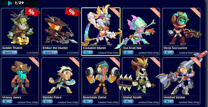 Skins in Brawlhalla Heatwave 2023